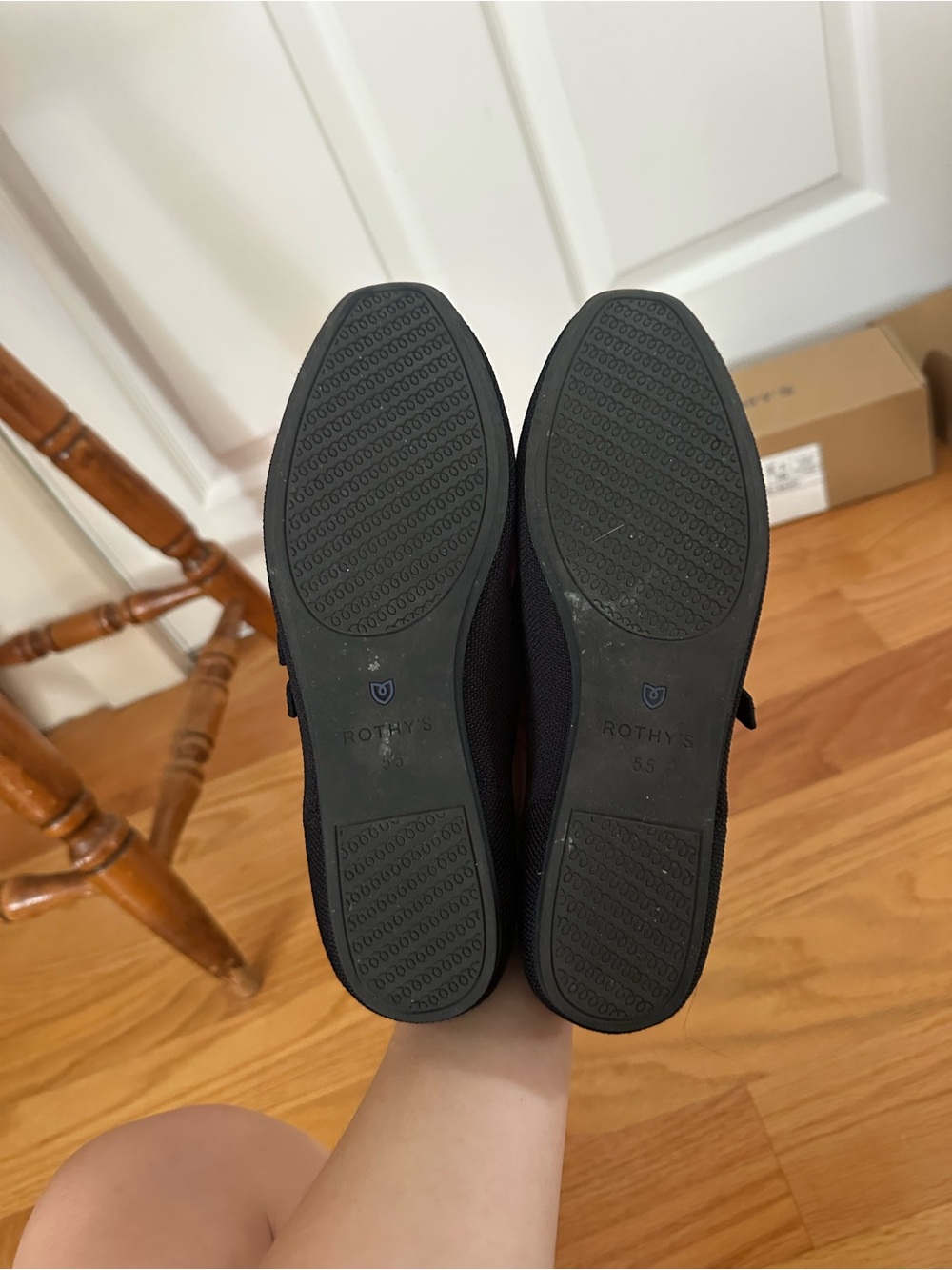 Rothy's Black Knit Mary Janes with Double Buckle Straps - Picture 7 of 8